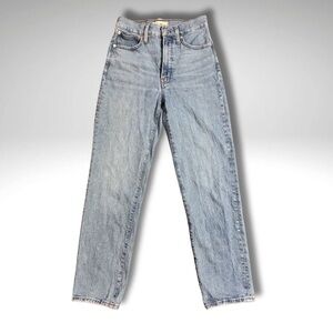 Madewell The Perfect Vintage Straight Jean Light Wash Blue Denim size 25